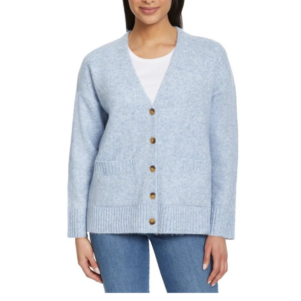 Ella Moss Women's Light Blue Cardigan Sweater size XL